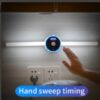 Smart Cabinet Light Clock Timing Sensor Light Removable LED Wardrobe Light Manual Sweep Switch Light - Image 3