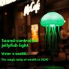 Jellyfish Mood Lamp LED Jellyfish Night Light Portable Jellyfish Lamp Jellyfish Decorations Smart Table Lamp For Bedside Desk - Image 2